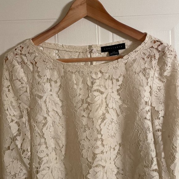 Sanctuary White Lace Crop Top - Picture 4 of 7